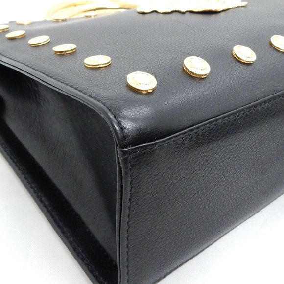 Versace Gold Medusa Leather Hand bag! Stunning! - Picture 6 of 13